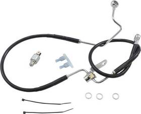 1741-6236 Drag Specialties Extended Length Stainless Steel Rear Brake Line Kit 3 Inch - Black