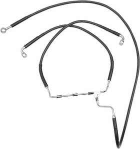 1047990 Drag Specialties 200503 Ds Extended Front Brake Line Kit Black Non-abs 4 Inch Oversize #1047990