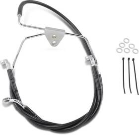 23p8l0bdgh Drag Specialties Ds Black Vinyl Ss Front Brake Line For Harley Electra Glide Ultra Classic 96-99