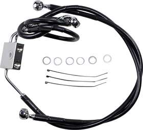 612137-2blk Drag Specialties - Black Vinyl Coated Extended Length Abs Stainles