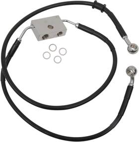 614743-10blk Drag Specialties - Brake Line Front 10 Inch Black Xl Forty