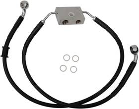 614745-4blk Drag Specialties Brake Line - Front 4 Inch Black Xl