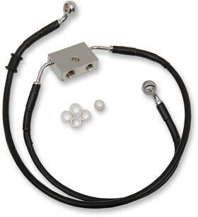 Drag Specialties 614751-4blk Brake Line Front 4 Black Xl