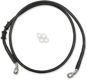 614766-4blk Drag Specialties Brake Line - Front 4 Inch Black Fits Xl