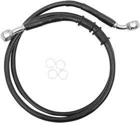 614771-10blk Drag Specialties Brake Line Front Plus 10 Inches Black Xl