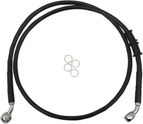 614772-10blk Drag Specialties Front Brake Line Plus 10 Inches Black Xl