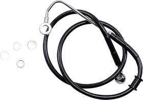 618300-6blk Drag Specialties - Brake Line 6 Inch Black Ft15-ft17 Softail So