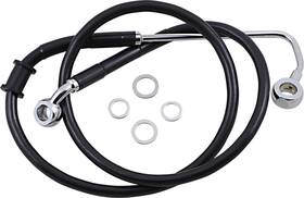 Drag Specialties 618302-6blk Brake Line Plus 6 Inches Black For Harley Softail 2015-2017