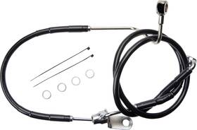 621225-blk Drag Specialties Black Non-abs Rear Brake Line Harley-davidson Standard Efi Fxsti 2011-2012
