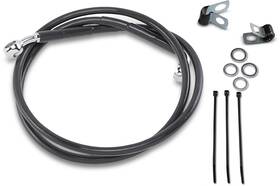 640113-2blk Drag Specialties Extended Stainless Steel Front Brake Line Kit 44 Inch #1741-2551