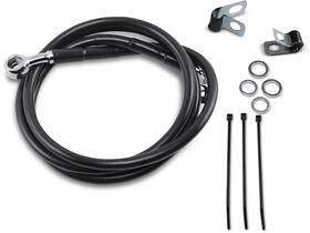 640113-8blk Drag Specialties Extended Stainless Steel Front Brake Line Kit 50 Inch Black 17