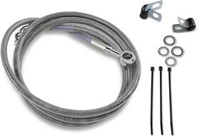 640115-8 Drag Specialties 54 7/8 Inch Clear Extended Stainless Steel Front Brake Line Kit 640115-8 Drag Specialties 54 7/8 Inch Clear Extended Stainless Steel Front Brake Line Kit