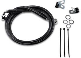 640210-6blk Drag Specialties Extended Stainless Steel Front Brake Line Kit 1741-2547