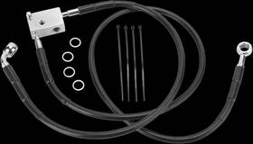 640221-2blk Drag Specialties Extended Stainless Steel Rear Brake Line Kit 35 1/2 Inch Black
