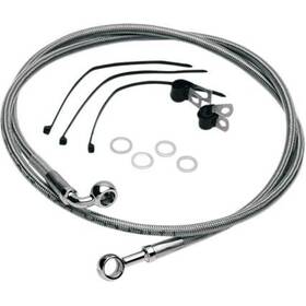 640222-blk Drag Specialties 1741-2953 Standard Length Rear Stainless Steel Brake Line Kit