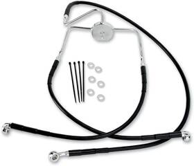 644410-blk Drag Specialties Standard Length Front Stainless Steel Brake Line Kit #1741-2520