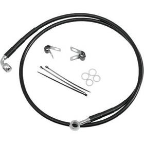 660310-2 Drag Specialties Extended Stainless Steel Front Brake Line Kit - Cle