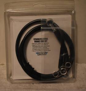 660324-4blk Drag Specialties -front Brake Line Kit 4 Inch Fwdwg 08-11 #1741-2896 H1