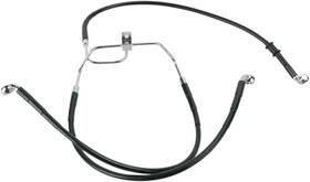 660325-10blk Drag Specialties Extended Stainless Steel Front Brake Line Kit 1741-2911