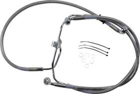660325-2 Drag Specialties Extended Front Brake Line Kit Without Abs Clear 2 Inch