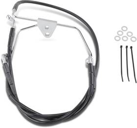 660411-10blk Drag Specialties Extended Stainless Steel Front Brake Line Kit 1741-2519 660411-10blk Drag Specialties Extended Stainless Steel Front Brake Line Kit 1741-2519