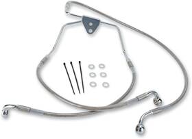 1741-2629 Drag Specialties 660411-2 Extended Stainless Steel Front Brake Line Kit 1741-2629 Drag Specialties 660411-2 Extended Stainless Steel Front Brake Line Kit