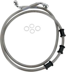 1741-2841 Drag Specialties 680219-2 Extended Stainless Steel Front Brake Line Kit
