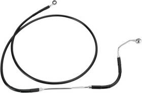 691182-4blk Drag Specialties Extended Front Brake Line Kit With Abs Black 4 Inch