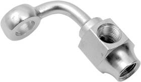 837869 Drag Specialties Ds 3/8 Inch 10mm X 1/8 Npt Male Banjo With Brake Switch Short 90 Degree Chrome