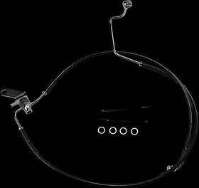 8sgr081goo Drag Specialties Ds Black Oversized 3 Vinyl Rear Brake Line For Harley Softail Springer 04-05