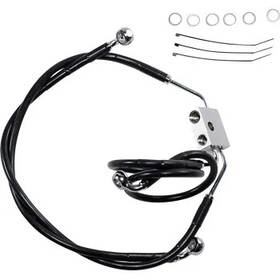 8vlvgsq8l7 Drag Specialties Ds Black Vinyl Rear Brake Line Harley Street Glide 09-13