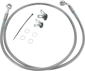 906720 Drag Specialties Ds Braided Brake Line Kit Front 6 Inch Harley Fxsti Std 2001-2006