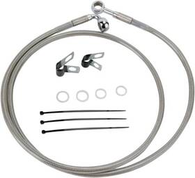 906724 Drag Specialties Ds Braided Brake Line Kit Front 8 Inch Harley Fxst Softail 1984-1990