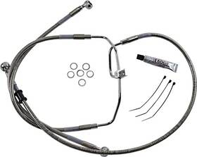 906951 Drag Specialties Ds Braided Brake Line Kit Non-abs Front 10 Inch Harley Fxdf Dyna Fat Bob 08-16