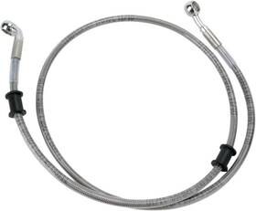 906958 Drag Specialties Ds Braided Brake Line Kit Non-abs Front Harley Fxdc Custom 08-14