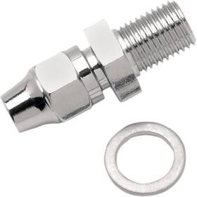 907576 Drag Specialties Ds 3/8 Inch -24 Male Npt Brake Fitting Straight Chrome