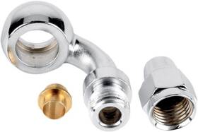 907600 Drag Specialties Ds 3/8 Inch 10mm Banjo With Fitting 35 Degree Chrome