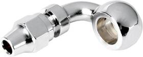 907601 Drag Specialties Ds 3/8 Inch 10mm Banjo With Fitting 90 Degree Chrome