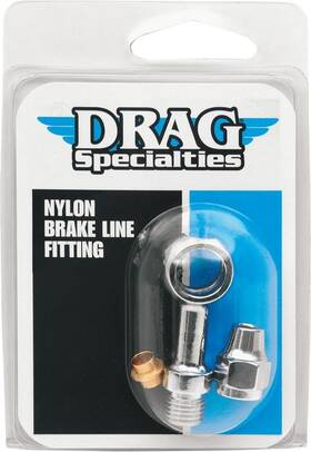 907602 Drag Specialties Ds 7/16 Inch Banjo With Fitting Straight Chrome
