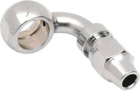 907604 Drag Specialties Ds 7/16 Inch Banjo With Fitting 90 Degree Chrome