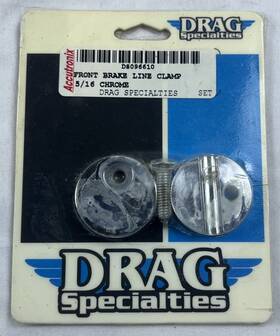 Drag Specialties Ds096610 For Harley Davidson Front Brake Line Clamp 5/16 Chrome