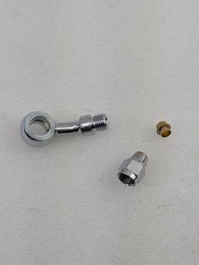 1742-0105 Drag Specialties / Russell For Harley-davidson Universal Chrome 35 Deg Banjo Fitting 3/8in/10mm