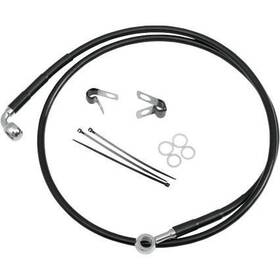 Xf-2-1741-3979 Drag Specialties 1741-3979 Extended Stainless Steel Front Brake Line Kit - Clear