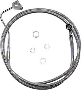 Xf-2-1741-3990 Drag Specialties Brake Line - 4 Inch Stainless Steel Abs 1741-3990