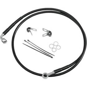 Xf-2-1741-3993 Drag Specialties 1741-3993 Extended Stainless Steel Front Brake Line Kit - Clear