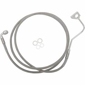 Xf-2-1741-4501 Drag Specialties 1741-4501 Extended Stainless Steel Front Brake Line Kit - Clear Xf-2-1741-4501 Drag Specialties 1741-4501 Extended Stainless Steel Front Brake Line Kit - Clear
