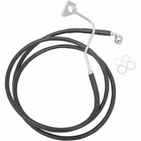 Xf-2-1741-4506 Drag Specialties 1741-4506 Extended Stainless Steel Front Brake Line Kit - Black