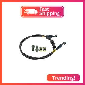 Fewfuss Fewlines001-130 Motorcycle Hydraulic Brake Oil Hose - 28 Degree M10 Braided Steel Bra