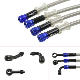 Fireyouracing 761594277307 Motorcycle Brake Hose S-1000mm 39.3 Inches Silver