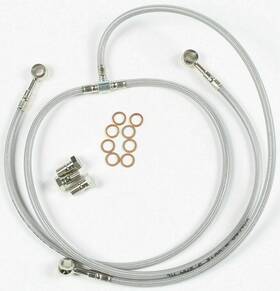 04-05-06-07-08-braided Galfer Brakes D440-3 Custom 16 Inch Kawasaki 2004-2008 Vulcan Meanstreak Front Brake Line Kit